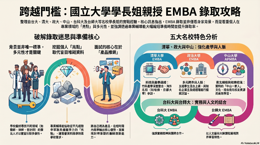 跨越門檻:國立大學EMBA錄取攻略大公開 學長姐經驗揭密成功關鍵